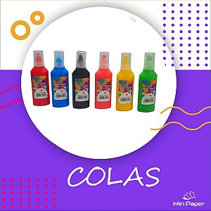 Cola Colorida 21g Unidade Cola Escolar Volta As Aulas