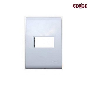 Placa Com Suporte 4x2 Para 1 Modulo Branco - Cerge