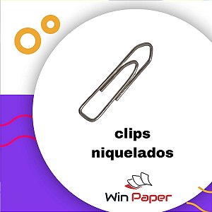 Clipes Para Papel 25mm Metal Niquelado Com 100 Unidades