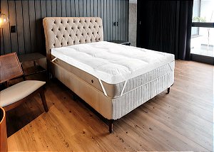 Protetor De Colchão Pillow Top Casal Microfibra Branco