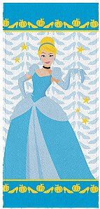 Toalha Felpuda De Banho Estampada Princesas 60 Cm X 1,20 M