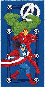 Toalha Felpuda Avengers Meninos Lepper 120X60CM
