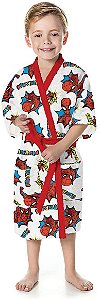 ROUPÃO FELPUDO DO HOMEM-ARANHA LEPPER TAM:G