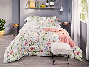 Jogo De Cama Queen 100% Algodão 4 Peças Branco