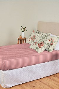 Jogo De Cama Solteiro Harmonia Microfibra Rosa 2 Peças