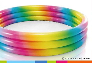 Piscina Infantil Inflavel Arco Iris 330L 1.47m x 33cm Intex