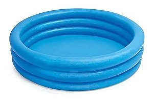 Piscina Inflavel Infantil Intex Redonda Azul Cristal 581L