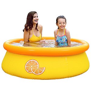 Piscina Infantil Adulto Inflavel 3d 475l Laranja