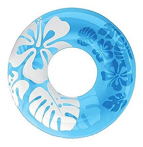 Boia redonda inflável para Piscina Flor 91cm Intex Cor:azul