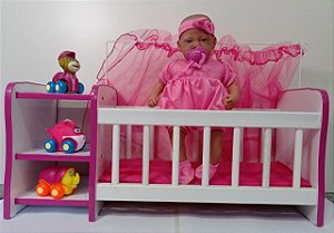 Berço Para Boneca Brinquedo Mdf Infantil