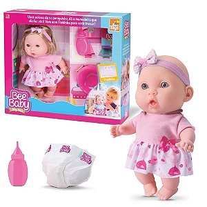 Boneca Bee Baby Mágica Faz Xixi C/ Mamadeira E Bastão Mágico Bee Toys
