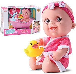 Boneca Cuties Banho Beetoys - Vinil 0866