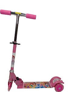 PATINETE DE FERRO 3 RODAS COM LUZ Princesas