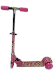 PATINETE DE FERRO 3 RODAS COM LUZ Rosa