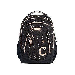 MOCHILA JUVENIL EM POLIESTER Dourado