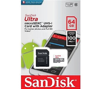 CARTAO DE MEMORIA SANDISK ULTRA 64GB