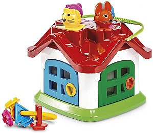 Casinha Didatica para Bebe com Bichos 5726 - Poliplac