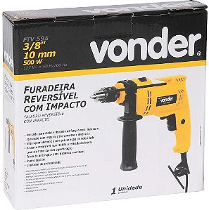Furadeira De Impacto 3/8 Polegadas Fiv595 127V Vonder