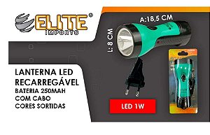 LANTERNA 1 LEDS 13CM ELITE