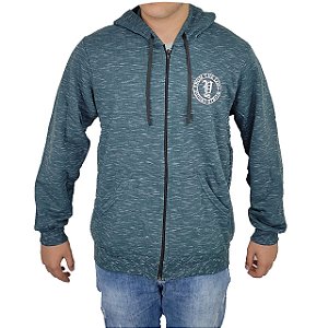 Jaqueta De Moletom Com Ziper Adulto Verde Mescla Yellowl GG
