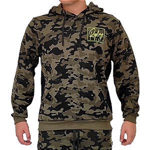 Blusa De Moletom Adulto Camuflada Verde Yellowl G