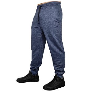 Calça Moletom Adulto Mescla Azul