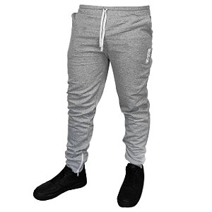 Calça Moletom Adulto Cinza Claro P