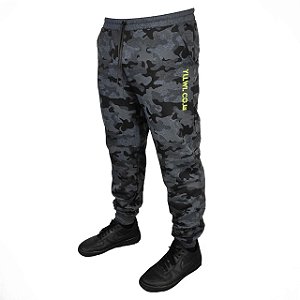 Calça Moletom Adulto Camuflada Preta P