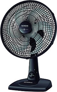 Ventilador De Mesa E Parede Mondial Nv-15-6p-fb Preto Com 6 Pas, 30cm De Diametro 127v