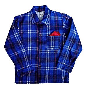 CAMISA FLANELADA C/ LENÇO XADREZ INFANTIL