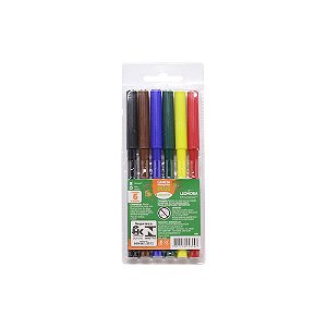 CANETINHA HIDROGRAFICA 6 CORES LEO&LEO