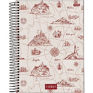 CADERNO CAPA DURA JANDAIA 1 MATERIAS 80 FOLHAS ANCORAS