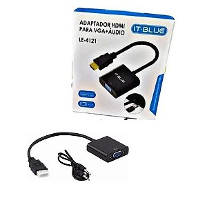 Adaptador Hdmi P/ Vga Audio, It-blue Le-4121