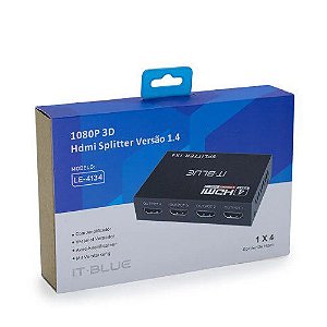 Distribuidor Divisor Splitter Hdmi 1x4 1.4v Full Hd 3d 1080p