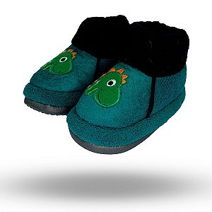 Bota Pantufa Infantil N 29/30 Dinossauro Verde