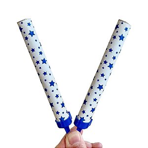 Vela de Aniversário Vulcão Estrela Azul - 2 unidades