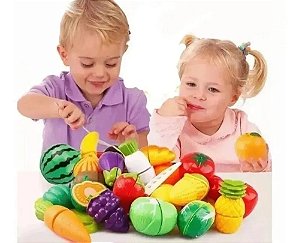 Brinquedo Comidinha Feira Fruta Velcro Masterchef 8 Peças