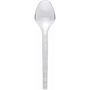 Colher Descartável Sobremesa Transparente cristal C/12 KARIN FESTAS