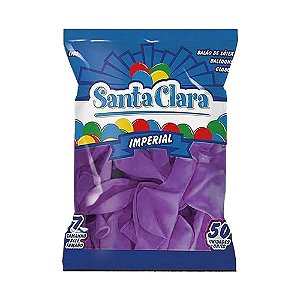 Balão Bexiga Lilás 50 Unidades Tamanho 7 Santa Clara