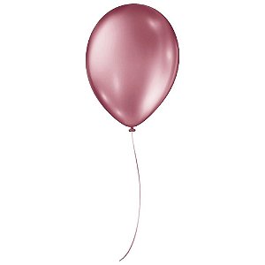 Balão N9 Metallic Rosa c/25 São Roque
