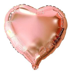 BALÃO METALICO 45CM CORAÇÃO ROSE GOLD NEOTRENTINA