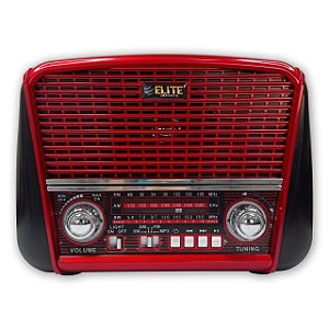 RADIO PORTATIL RECARREGAVEL AM/FM/USB/SD ELITE