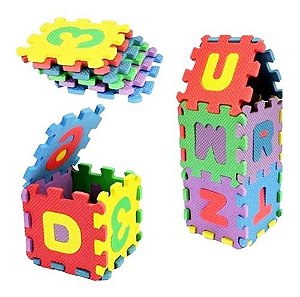 TAPETE DE EVA COM 36 PECAS COM NUMEROS E LETRAS