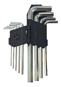 Kit Jogo De Chave Allen Com 9 Peças Aço Cromomado Ferramenta