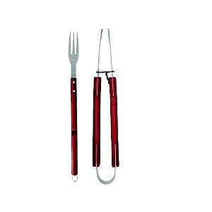 Kit 1 Garfo e 1 Pegador para Churrasco