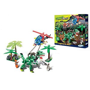Bloco De Montar Xalingo - Dino Saga Captura Rex - 286 Peças