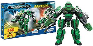 Blocos De Montar 2-1 - Transforça Pantera - 460 Pçs - Xaling