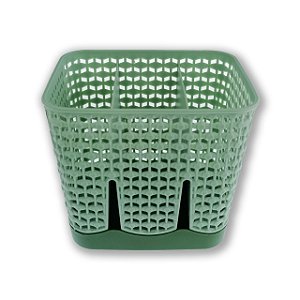 Porta talheres vazado em plastico 13 x 12 x 10cm