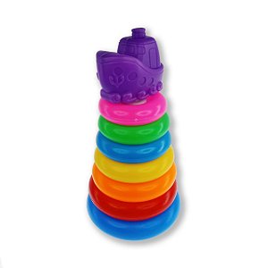 Brinquedo Educativo Torre De Empilhar -  9 Peças