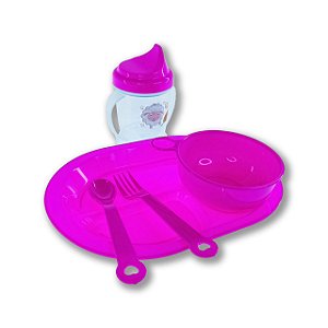 Kit Bebe Alimentação Com 5 Peças Plastica Sortido